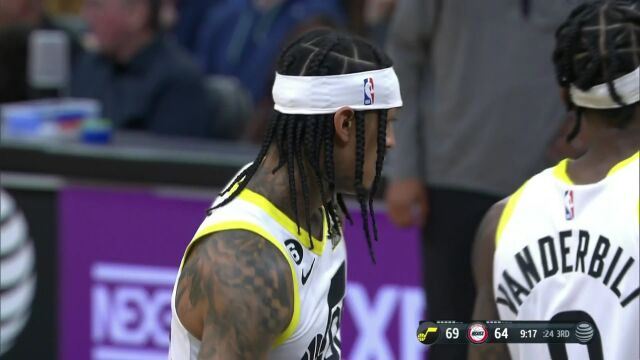 NBA常规赛：爵士vs火箭第3节英文原声回放