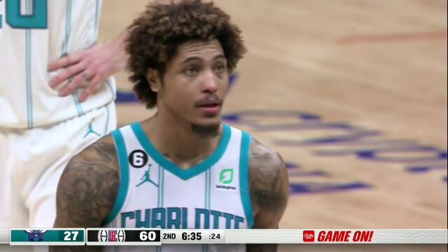 NBA常规赛：黄蜂vs快船第2节英文原声回放