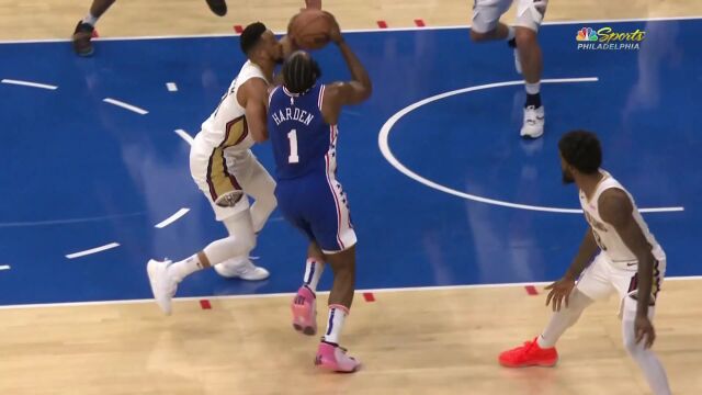 螳螂捕蝉黄雀在后！哈登碾过CJ后惨遭瓦兰补防封盖