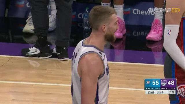 NBA常规赛：雷霆vs国王第2节英文原声回放
