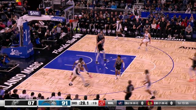 马刺113-133魔术 安东尼23+10+9携手班凯罗18+6大胜对手