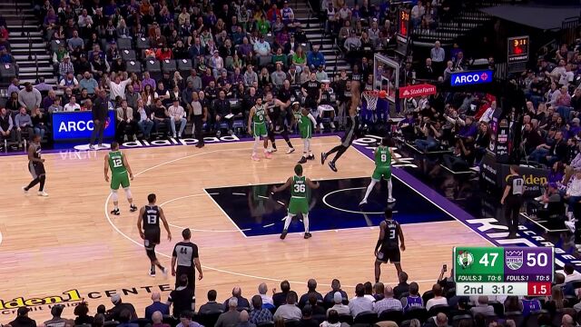 萨博尼斯眼观六路送妙传 爱德华兹长驱直入双臂炸筐