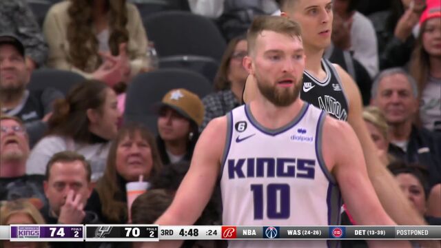 国王119-109马刺 萨博尼斯34分国王战胜马刺