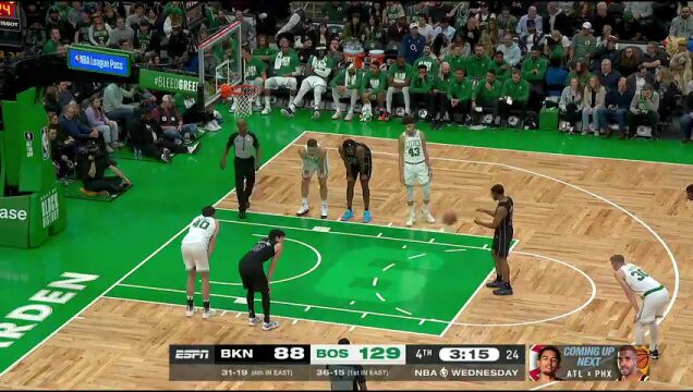 NBA常规赛：篮网va凯尔特人第4节中文解说回放