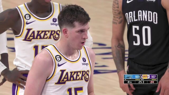 魔术vs湖人第4节英文原声回放