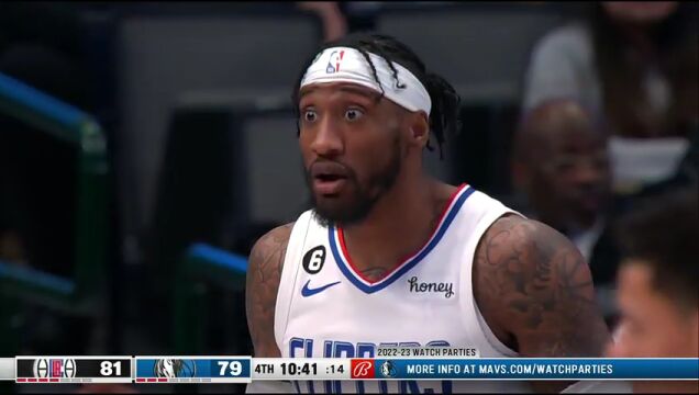 NBA常规赛：快船vs独行侠第4节 英文解说回放