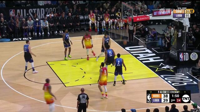NBA全明星正赛：勒布朗队vs扬尼斯队英文原声全场回放