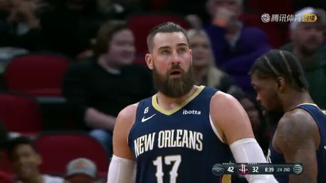  NBA常规赛：鹈鹕vs火箭第2节英文解说回放