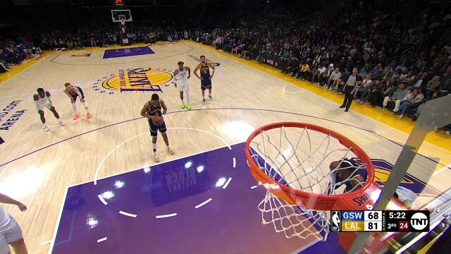 NBA常规赛：勇士vs湖人第3节英文原声回放
