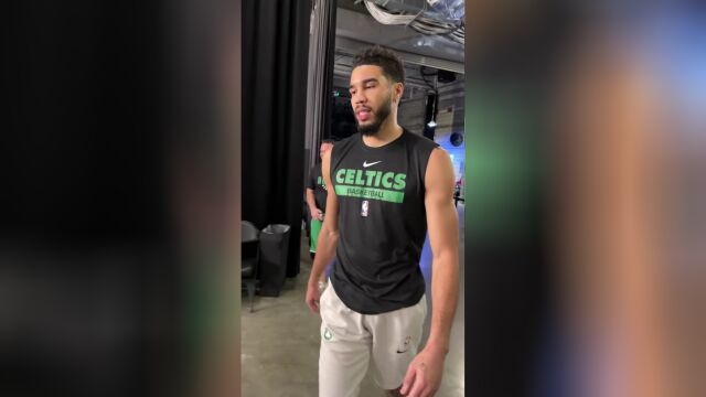 凯勇大战一触即发!塔图姆正式入场布朗赛前训练