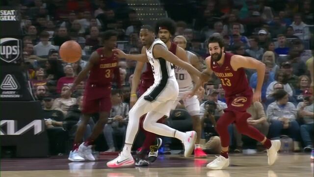 马刺vs骑士第2节英文原声回放