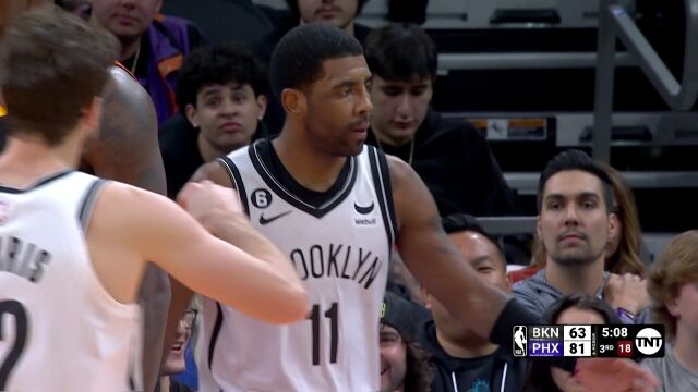 蝴蝶穿花华丽突破 欧文变向拉杆上篮2+1得手