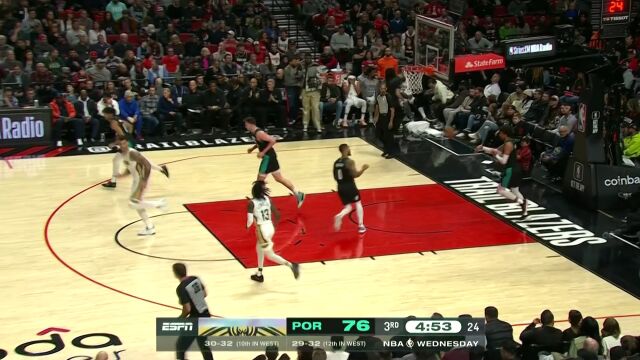 越难越勇！莺歌面对格兰特极难干扰把球打进