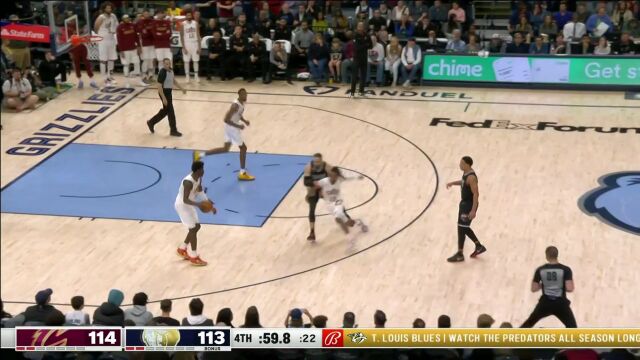 NBA常规赛：骑士vs灰熊第4节中文解说回放