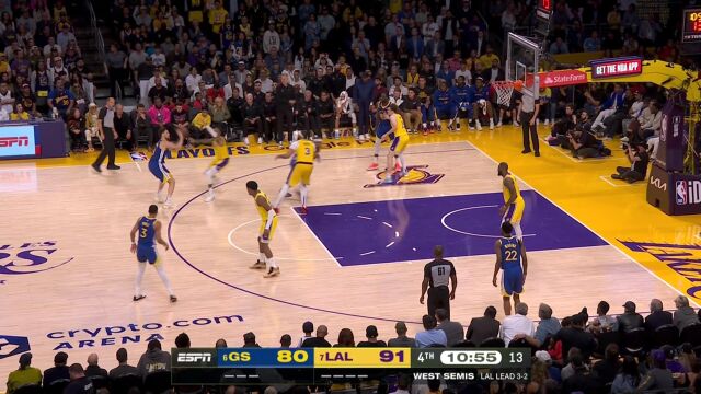 勇士vs湖人第4节中文解说回放