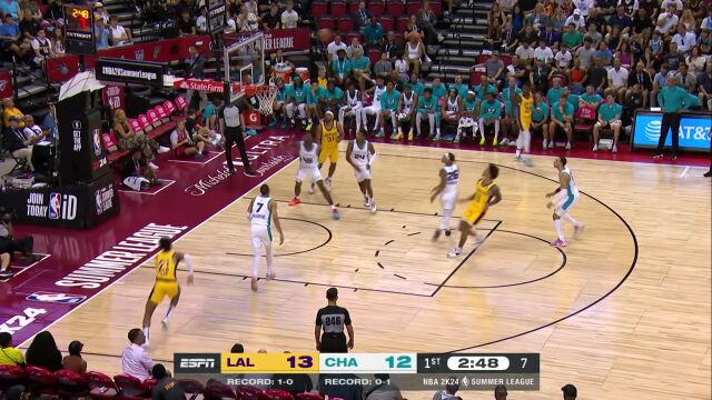 湖人vs黄蜂第1节英文原声回放