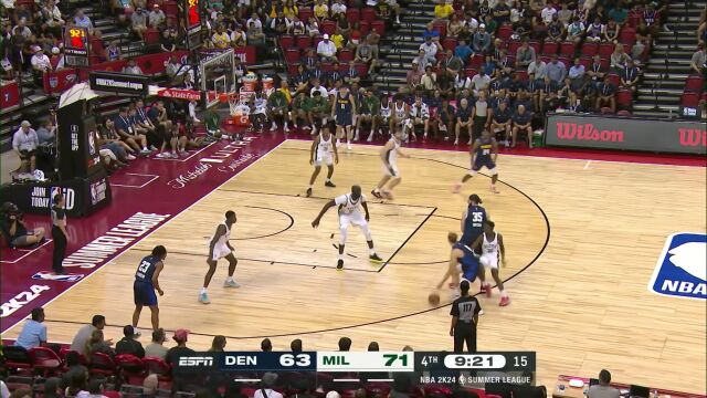 NBA夏季联赛：掘金vs雄鹿第4节英文原声回放