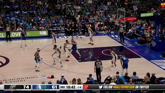 马刺vs独行侠第3节中文解说回放