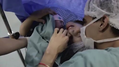 手术室实拍孕妇剖宫产生子全过程，见到宝宝后妈妈激动的流下泪水！ - 腾讯视频