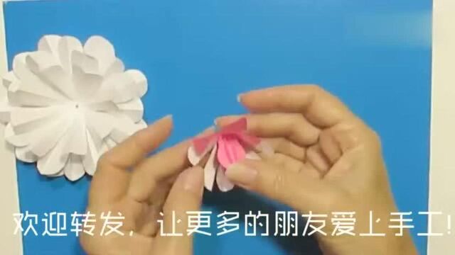 幼儿园剪纸课入门教程,手工剪纸小菊花,适合小朋友的手工教程