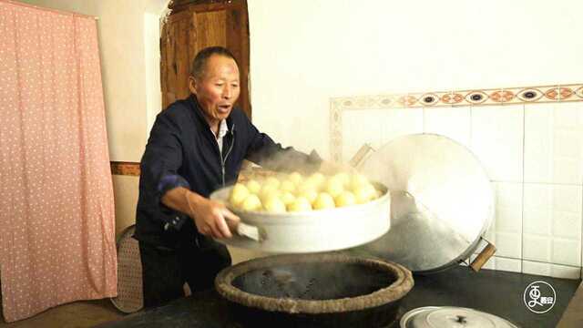 陕北绥德第一黄馍馍,古法制作金黄松软,上《舌尖1》馋遍全国吃货