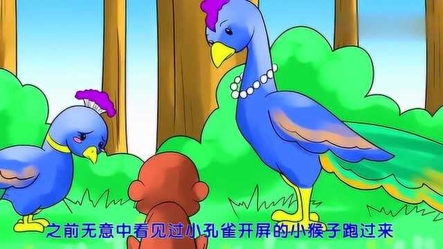 儿童睡前故事:美丽的孔雀开屏了