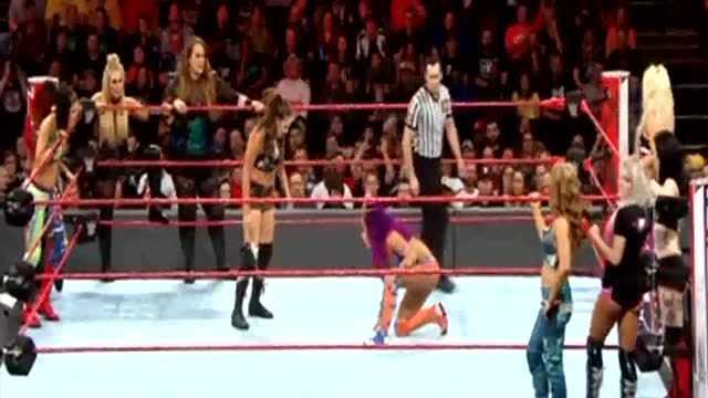 wwe美国职业摔角赛女子组看这下手程度,观赏性丝毫不输男子组