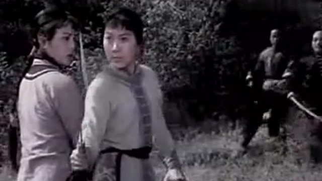 1983年武侠电影《武当》,陈雪娇、武菁菁护送重司马剑回家乡