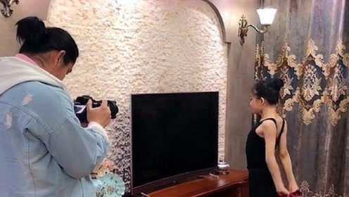 第一次去朋友家喝茶，看见她女儿正在练习舞蹈，下一秒我都呆了！ - 腾讯视频