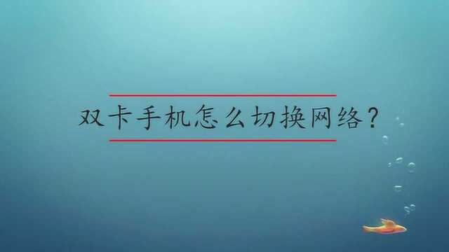 双卡手机怎么切换网络?