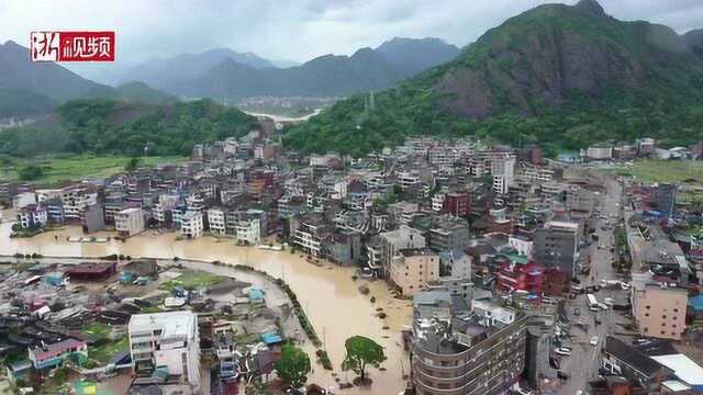 台风过后 航拍“水城”乐清大荆