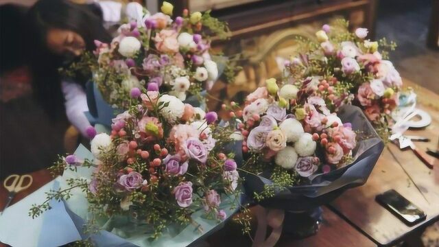 花艺技术教学 花束包装技术 零基础学花艺 包花手法教学