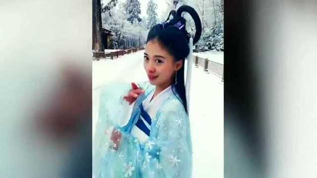 冰天雪地里的天使女神! 画面美到不真实