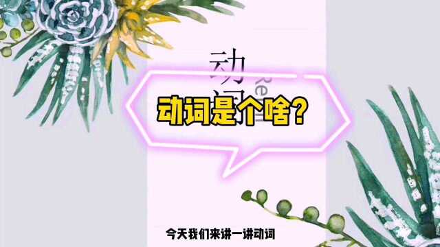 动词有几种?你都知道吗?零基础学英语语法 一起学习吧!