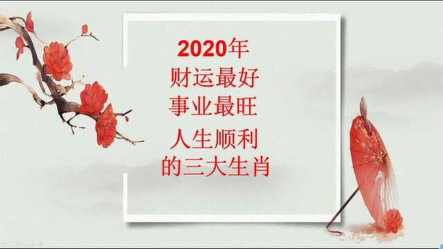 2020年财运最好的三大生肖