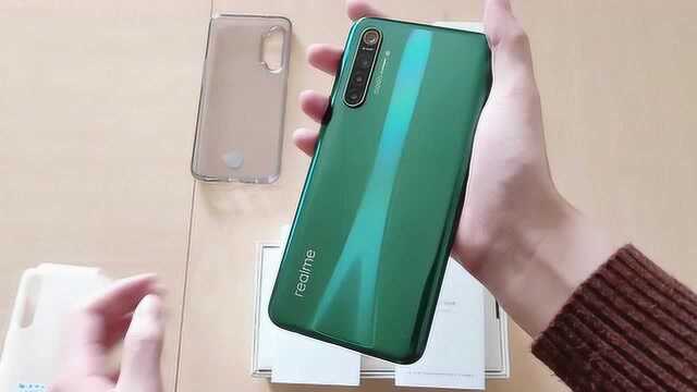 realme X2翡翠绿手机开箱视频