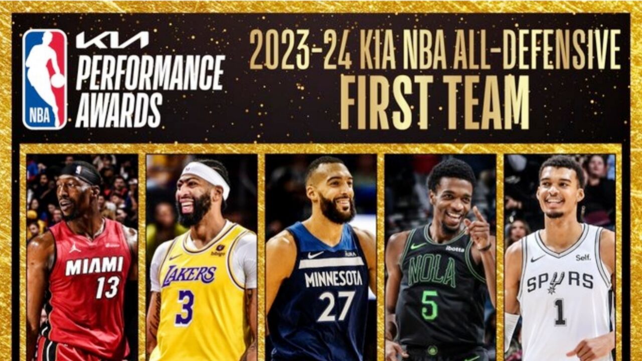 NBA最佳防守阵容公布:文班亚马新秀入选一阵创历史,戈贝尔全票 浓眉第五!