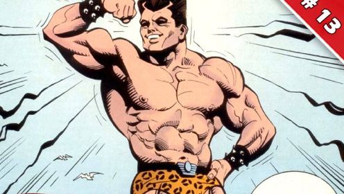 他是一个穿豹纹热裤，能靠肌肉改变现实的骚气超级英雄《末日巡逻队13》