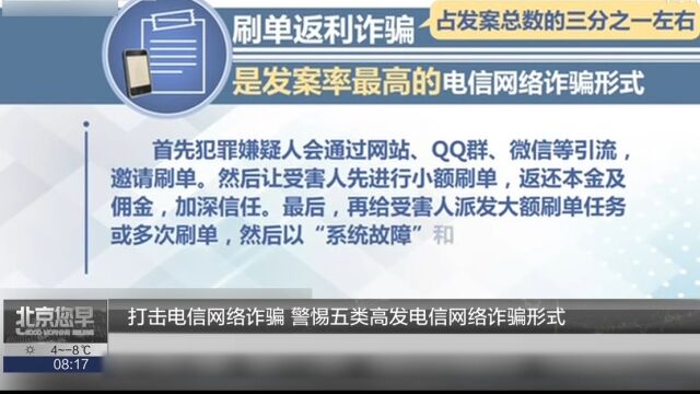 打击电信网络诈骗,警惕五类高发电信网络诈骗形式