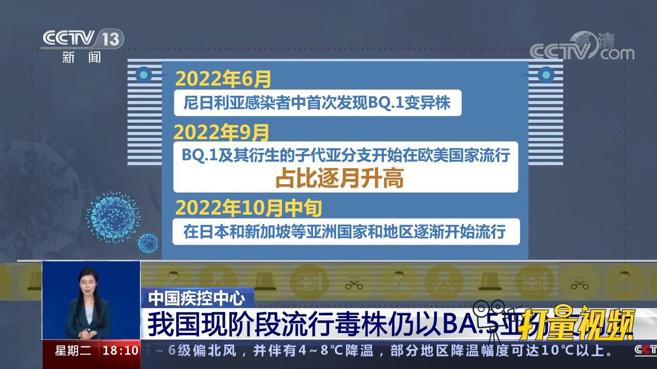 中国疾控中心:我国现阶段流行毒株仍以BA.5亚分支为主