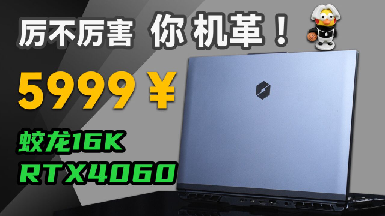 RTX4060笔记本5999?机械革命蛟龙16K评测 比极光Pro性价比更高