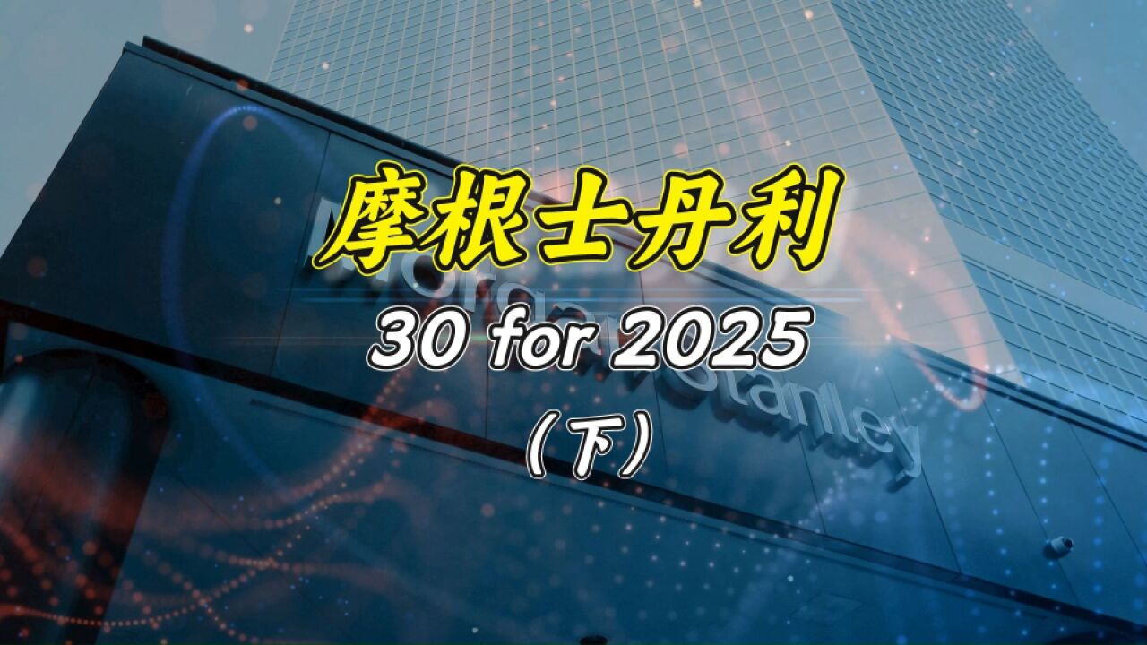 摩根士丹利:30 for 2025(下)