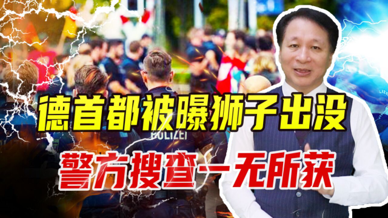 德首都被曝狮子出没,警方搜查一无所获,动物专家揭谜底是头野猪