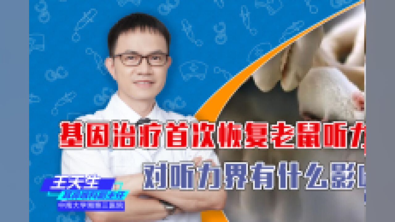 基因治疗首次恢复老鼠听力!对听力界有什么影响?