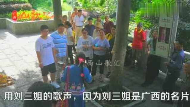 广西武宣婆走红网络,游客慕名而来,用刘三姐歌声献唱