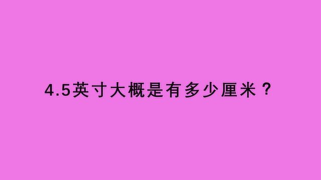 4.5英寸大概是有多少厘米?