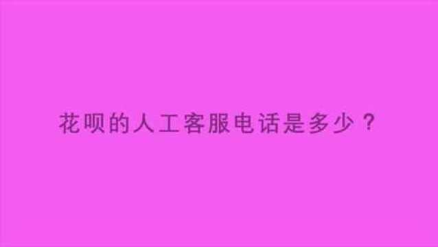 花呗的人工客服电话是多少?