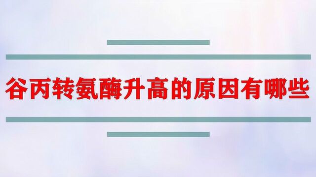 谷丙转氨酶升高的原因有哪些