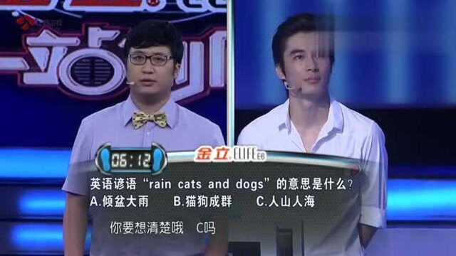 英语谚语“rain cats and dogs”的意思是什么