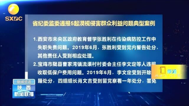 省纪委监委通报5起漠视侵害群众利益问题典型案例